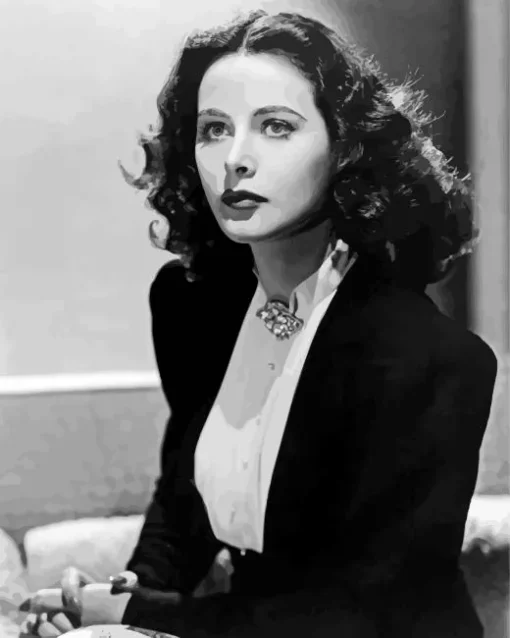 Monochrome Hedy Lamarr Diamond Painting