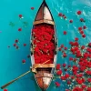 Roses Flowers Boat Diamond Painting