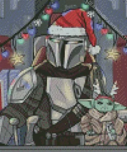 Yoda And Boba Fett Christmas Diamond Painting