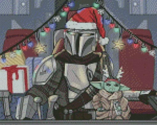 Yoda And Boba Fett Christmas Diamond Painting