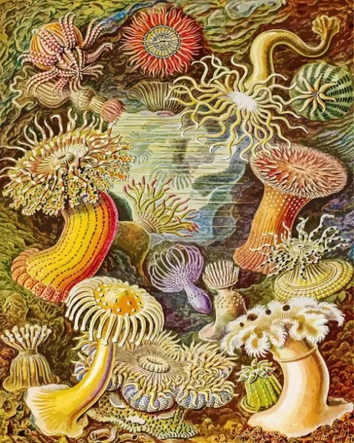 Actiniae By Ernst Haeckel Diamond Painting