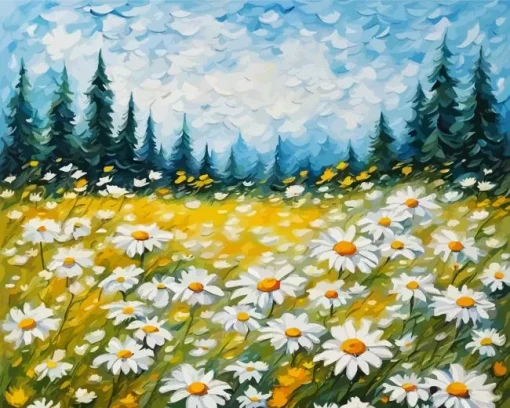 Aesthetic Field Daisy Art Diamond Painting