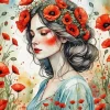 Aesthetic Flower Poppies Diamond Painting