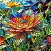 Aesthetic Flower Stained Glass Diamond Painting