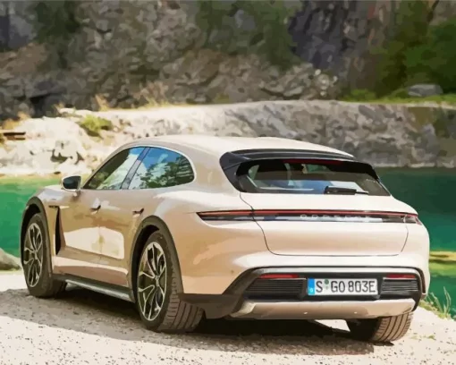 Beige Porsche Diamond Painting