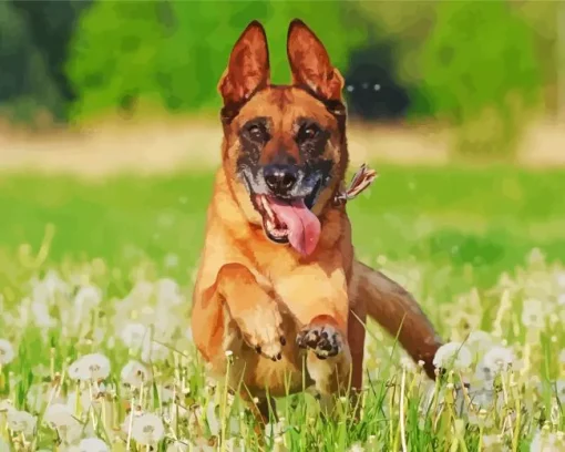 Belgian Malinois Dog Diamond Painting