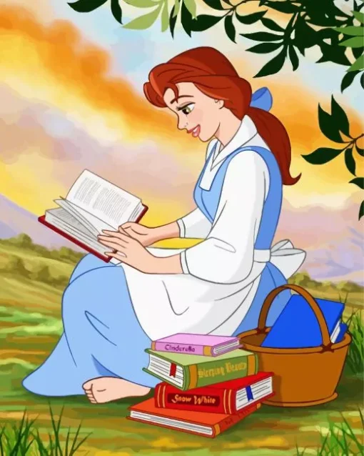 Belle Reading Diamond Painting