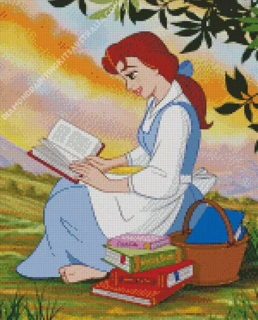 Belle Reading Diamond Painting