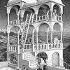 Belvedere By Maurits Cornelis Escher Diamond Painting