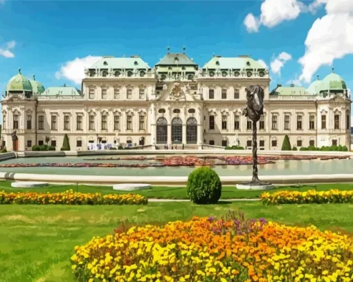 Belvedere Garden Vienna Diamond Painting