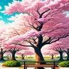 Bench Under A Tree Diamond Painting