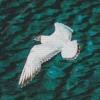 Bird Flying Over Ocean Diamond Painting