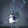 Bird With Antlers Diamond Painting