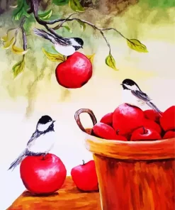 Birds Apple Tree Diamond Painting