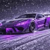 Black And Purple Car Diamond Painting