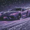 Black And Purple Car Diamond Painting