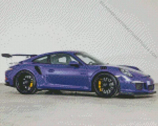 Black And Purple Porsche Diamond Painting