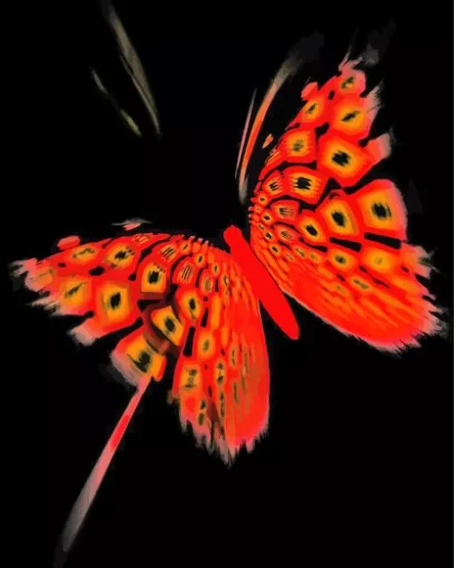 Black And Red Butterfly Diamond Painting