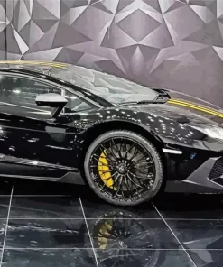 Black And Yellow Lambo Diamond Painting