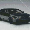 Black Delorean Car Diamond Painting