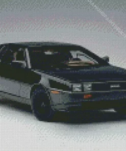 Black Delorean Car Diamond Painting