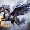 Black Horse With Wings Diamond Painting