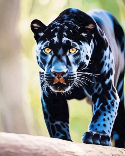 Black Jaguar Diamond Painting