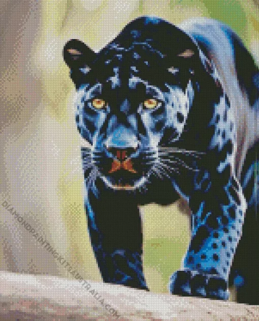 Black Jaguar Diamond Painting