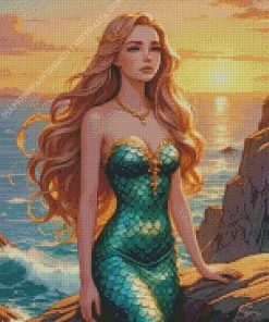 Blonde Mermaid Diamond Painting