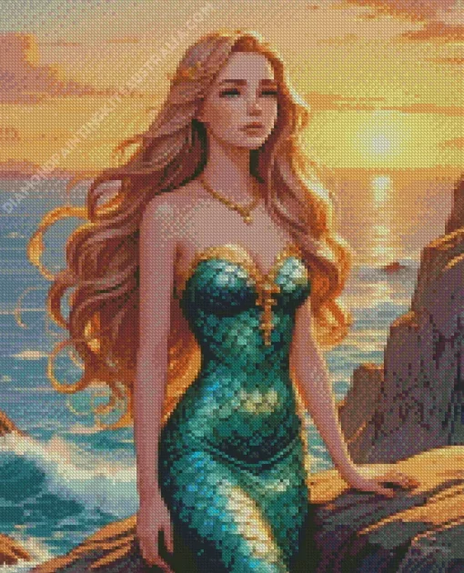 Blonde Mermaid Diamond Painting