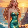 Blonde Mermaid Diamond Painting