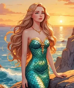 Blonde Mermaid Diamond Painting