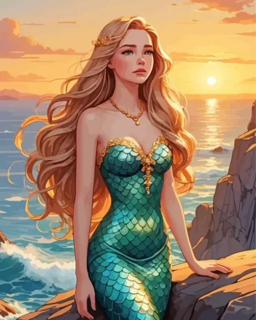 Blonde Mermaid Diamond Painting