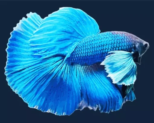 Blue Betta Fish Diamond Painting