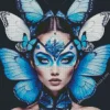 Blue Lady Butterfly Diamond Painting