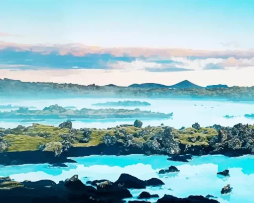 Blue Lagoon Iceland Diamond Painting