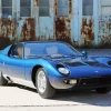 Blue Lamborghini Miura Car Diamond Painting