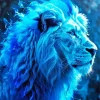 Blue Lion Diamond Painting