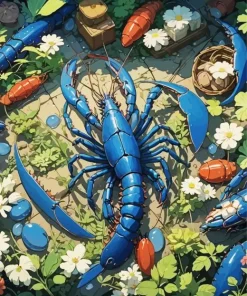 Blue Lobster Art Diamond Painting