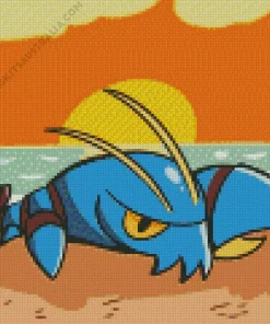 Blue Lobster Pokemon Diamond Painting