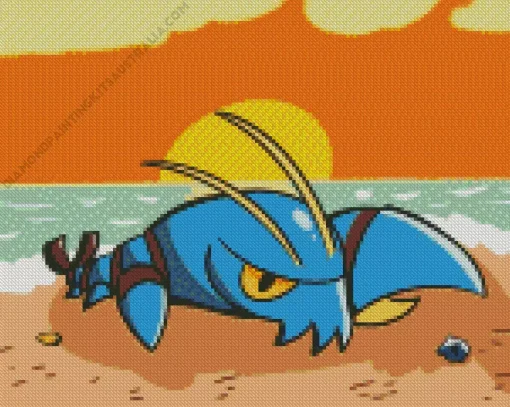 Blue Lobster Pokemon Diamond Painting