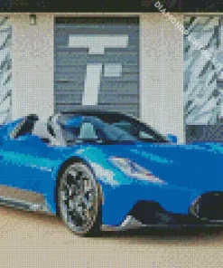 Blue Maserati Mc20 Diamond Painting