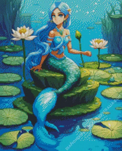 Blue Mermaid Diamond Painting