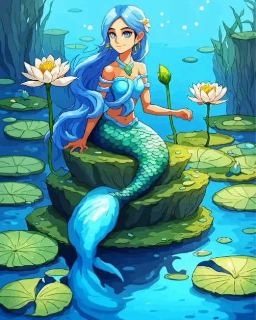 Blue Mermaid Diamond Painting