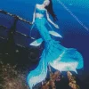 Blue Mermaid Underwater Diamond Painting