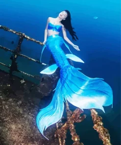 Blue Mermaid Underwater Diamond Painting