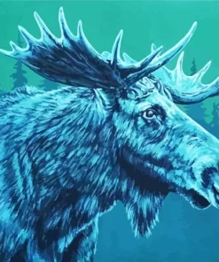 Blue Moose Diamond Painting