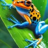 Blue Orange Frog Diamond Painting