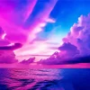 Blue Pink And Purple Sunset Diamond Painting