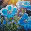 Blue Poppies Diamond Painting